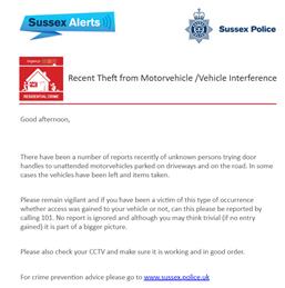 Sussex Police Alert