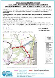 Posting on behalf of WSCC - Temporary Path Closure